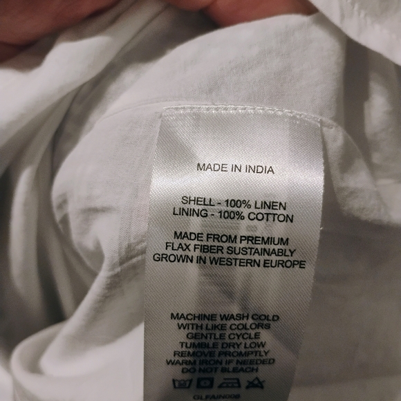 Nwt 100% European Linen Fit & Flare Midi Dress Classic Mini Gingham Sz Small - Picture 15 of 15